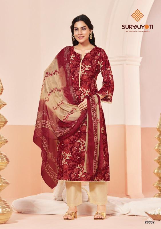 Suryajyoti princess vol-20 kalamkari dress material wholesale in tirupati